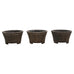 Set of Three Bronzed Faux-Bamboo Jardinières or Planters