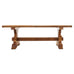 French Provincial Country Oak Trestle Farmhouse Dining Table 7Ft