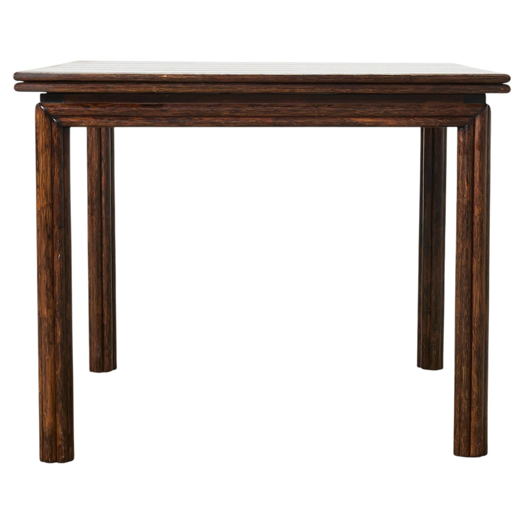 McGuire Organic Modern Rattan and Oak Flip-Top Games Table