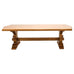 Country French Provincial Oak Farmhouse Trestle Dining Table 8 Ft