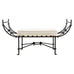 Neoclassical Style Horned Aluminum Bench after Diego Giacometti