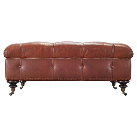 Ralph Lauren Country English Leather Writer's Ottoman 4 Ft