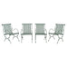Set of Four O.W. Lee Wrought Iron Garden Patio Dining Armchairs