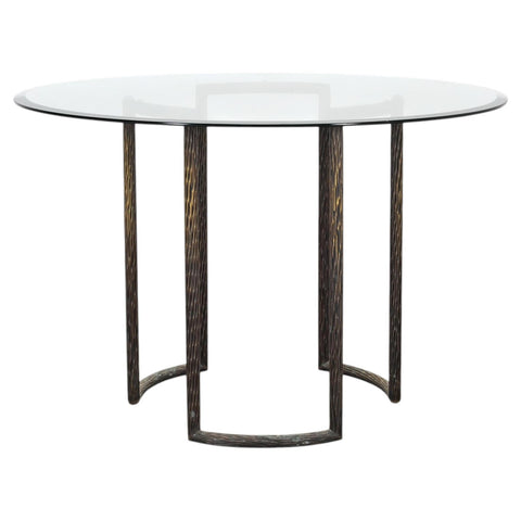Thomas Pheasant for McGuire Faux Bois Bronze Center Dining Table