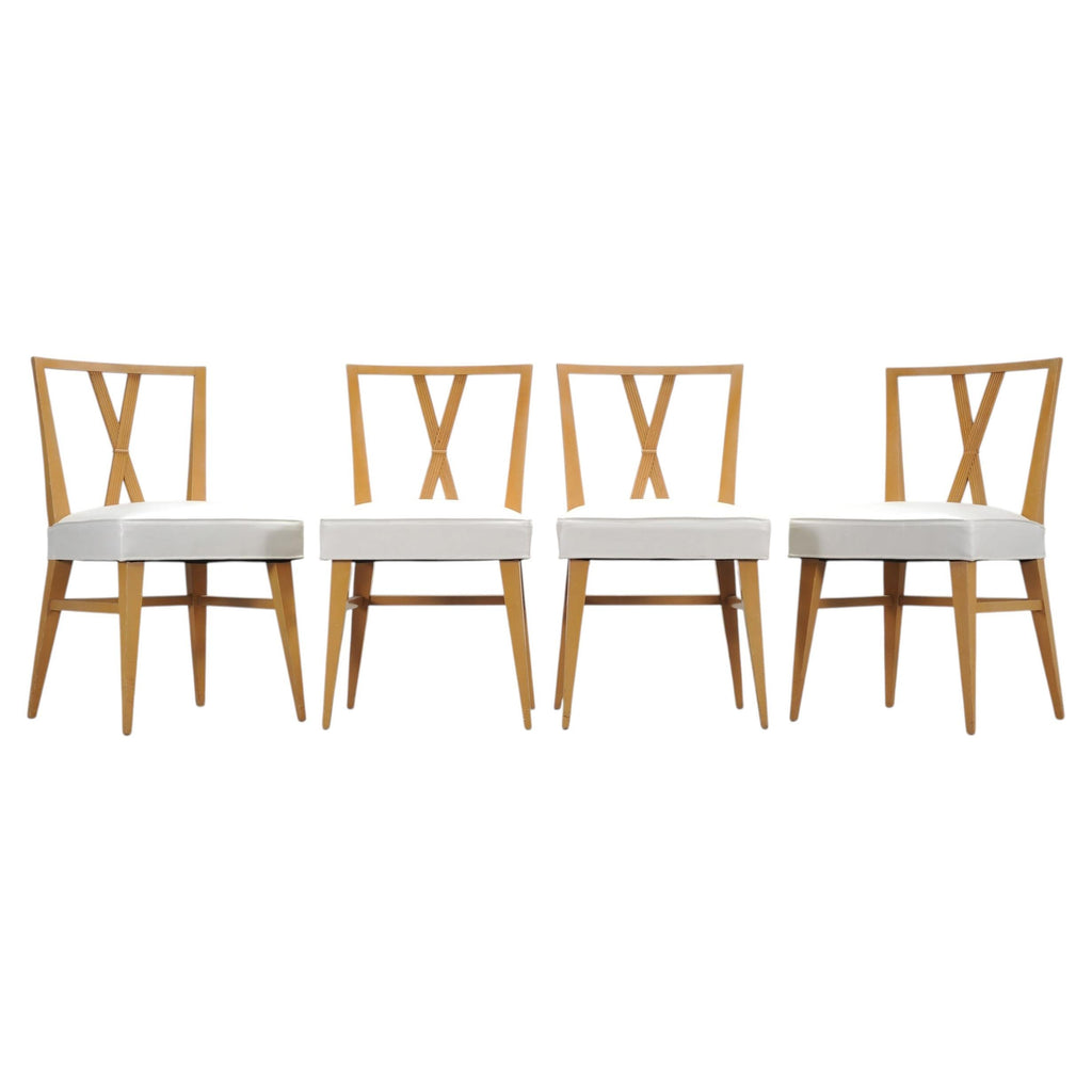 Set of Four Tommi Parzinger Mid-Century X-Back Dining Chairs