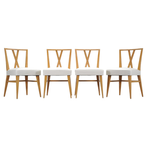 Set of Four Tommi Parzinger Mid-Century X-Back Dining Chairs