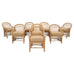 Set of Eight Danny Ho Fong Rattan Garden Dining Armchairs