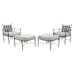 Pair of Mario Papperzini Amalfi Iron Lounge Chairs and Ottomans