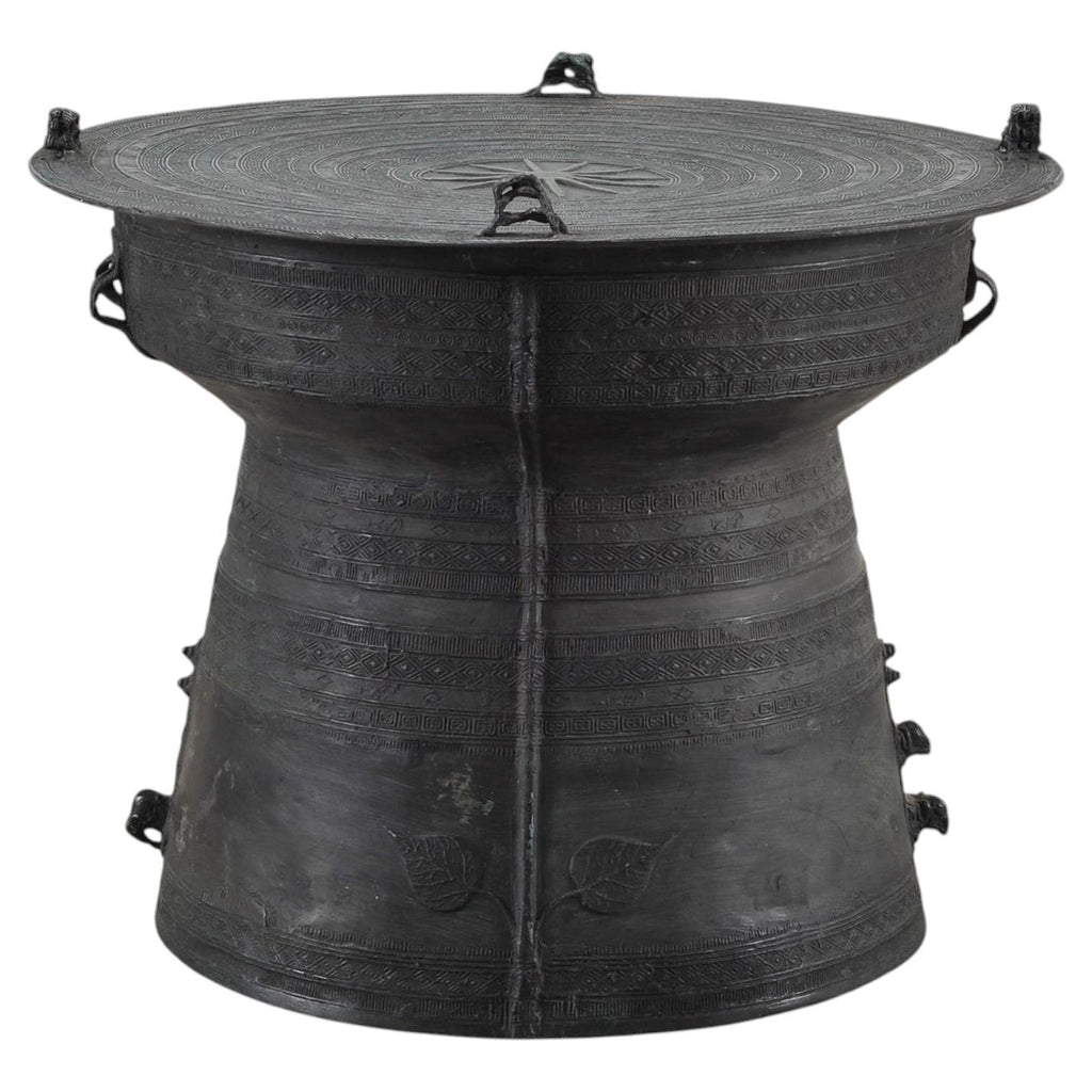 Southeast Asian Bronze Frog Rain Drum or Drinks Table