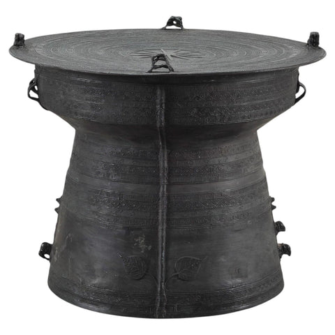 Southeast Asian Bronze Frog Rain Drum or Drinks Table