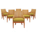 Set of Six McGuire Umbria Woven Rattan Cane Dining Armchairs