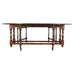English Georgian Style Oak Drop-Leaf Wake Dining Table 7.5 Ft