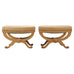 Pair of Michael Taylor Neoclassical Curule d'Orsay Ottoman Benches