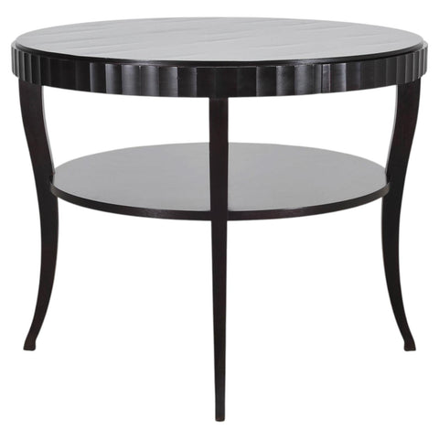 Barbara Baker for Baker Art Deco Walnut Fluted Center Table