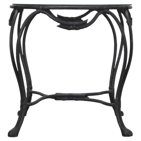 Rose Tarlow Style Twig Iron Faux Bois Garden Drinks Table