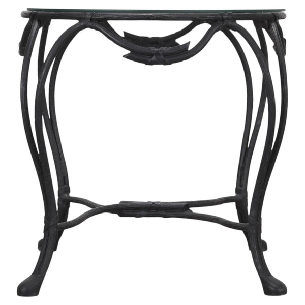 Rose Tarlow Style Twig Iron Faux Bois Garden Drinks Table