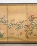 Japanese Showa Four Panel Screen Spring Flowers on Gilt