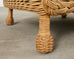 Pair of McGuire Rattan Wicker Lounge Chairs and Ottoman