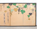 Japanese Harimaze Six Panel Screen Applied Edo Tanzaku Poems