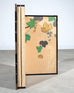 Japanese Harimaze Six Panel Screen Applied Edo Tanzaku Poems