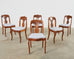 Set of Six French Empire Style Diminutive Mahogany Dining Chairs