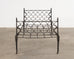 French Art Deco Cast Iron Daybed on Casters