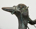 Pair of Maitland-Smith Bronze Monkey Ostrich Table Lamps