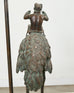 Pair of Maitland-Smith Bronze Monkey Ostrich Table Lamps