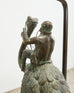 Pair of Maitland-Smith Bronze Monkey Ostrich Table Lamps