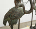 Pair of Maitland-Smith Bronze Monkey Ostrich Table Lamps
