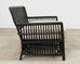 Palecek Art Deco Style Rattan Pencil Reed Settee