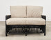 Palecek Art Deco Style Rattan Pencil Reed Settee