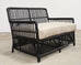 Palecek Art Deco Style Rattan Pencil Reed Settee