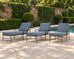 Set of Three Mario Papperzini Style Wrought Iron Chaise Longues