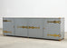 Tommi Parzinger Lacquer Marble Top Sideboard Credenza 10 Ft