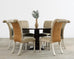 Set of Ten Parsons Dining Chairs with Pollack Fabric