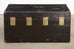 19th Century Chinese Black Lacquered Pigskin Trunk