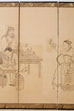 Japanese Edo Period Six Panel Screen of Chinese Scholars