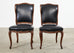 Set of Twelve French Louis XV Style Walnut Dining Chairs