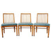 Set of Three Scandinavian Modern Spindle Back Chairs
