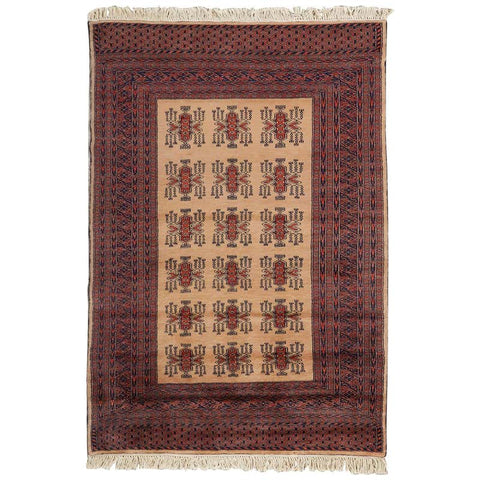 Vintage Turkmen Style Pakistani Wool Rug