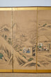 Japanese Six Panel Kano School Winter Landscape Screen