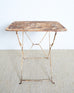 French Industrial Iron Folding Bistro Garden Table