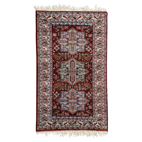 Indo Shirvan Style Hand Knotted Wool Rug
