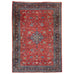 Traditional Ruby Red Persian Medallion Sarouk Rug
