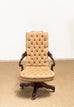 Drexel Heritage Regency Tufted Leather Executive Office Armchair