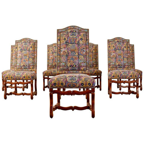 Set of Eight Os de Mouton Dining Chairs Modern Redux