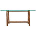 McGuire Organic Modern Bamboo Rattan Console Sofa Table