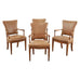 Set of Four French Art Deco Armchairs after Jules Leleu