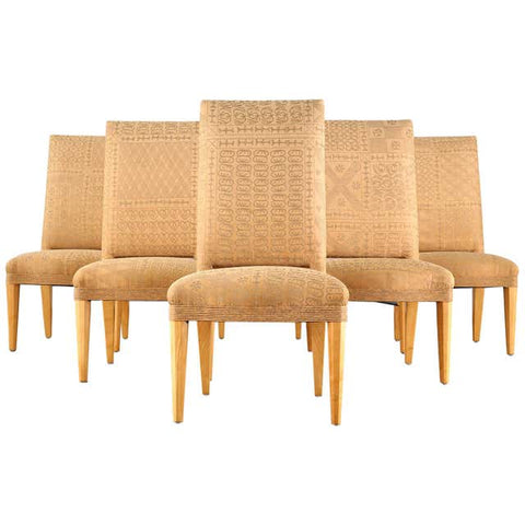 Set of Six John Hutton for Donghia Fortuny Dining Chairs